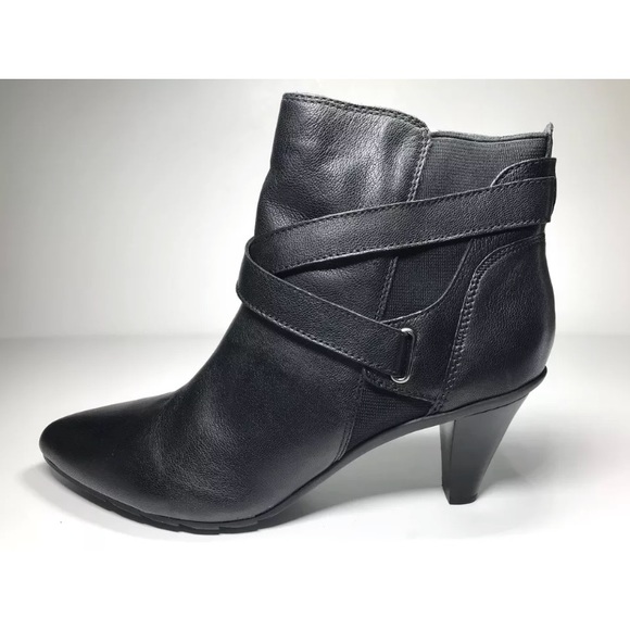 KENNETH COLE BLACK Leather Ankle Boots Women's 9.5 - Picture 2 of 8